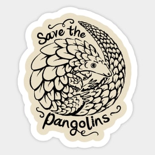 Cute Pangolin Gift - Save The Pangolins Sticker